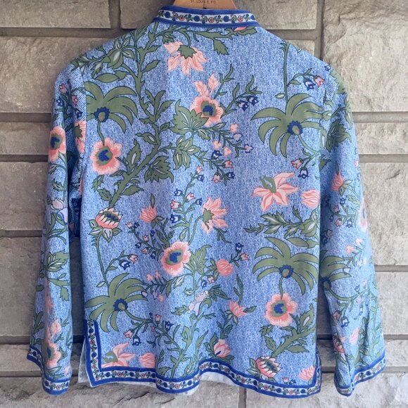 Vintage Botanical Tapestry Print Lightweight Jacket - Picture 3 of 5